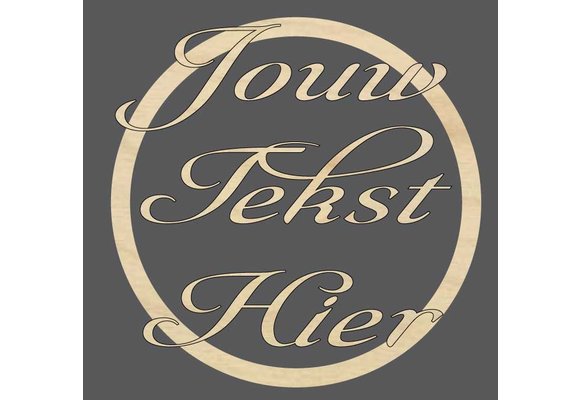 LS - TEKST in hout - 40 x 45cm/3mm