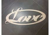 LS - LOVE - hout -  65 x 30 cm/4mm