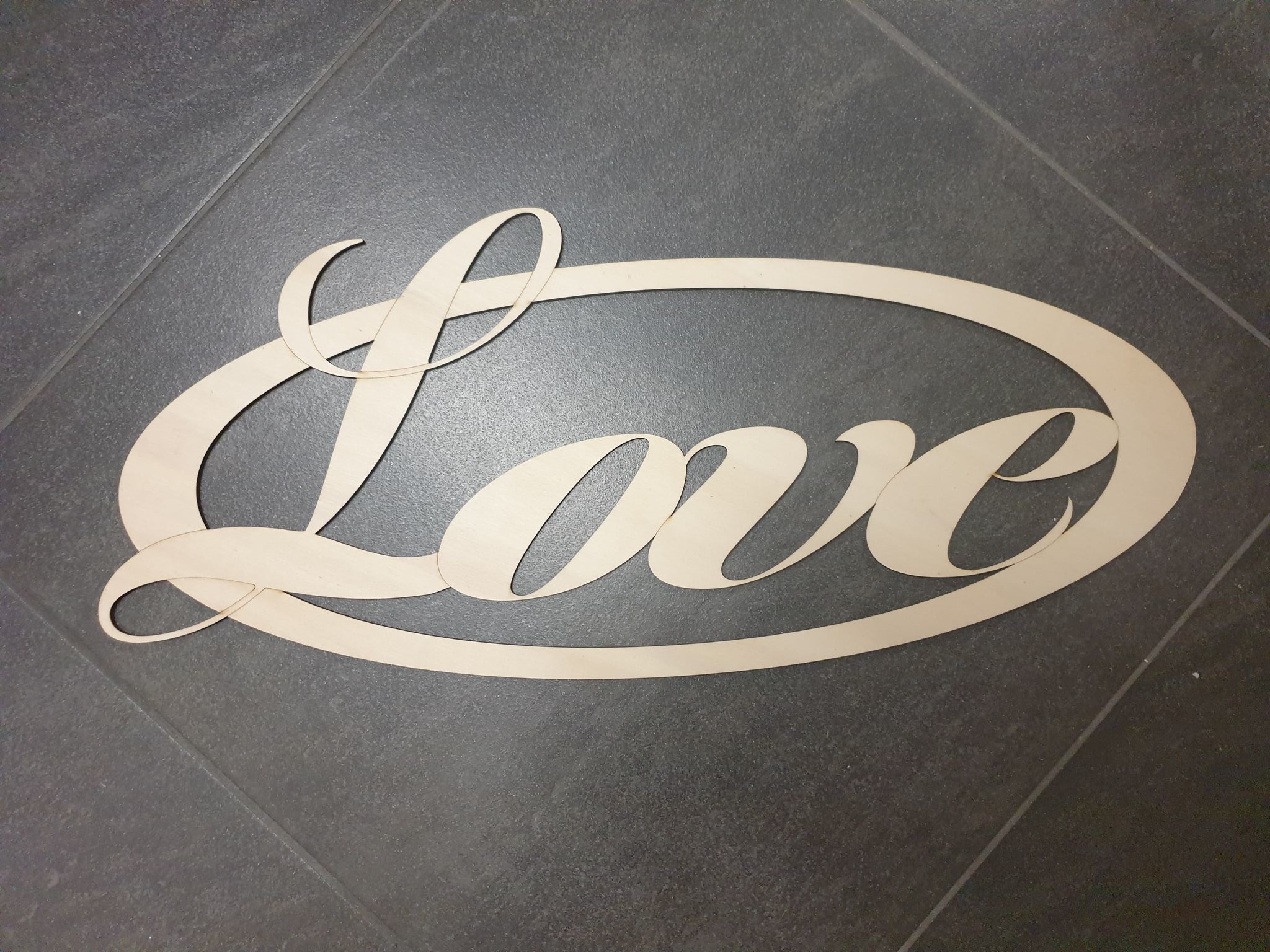LS - LOVE - hout -  65 x 30 cm/4mm