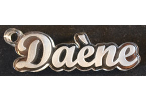Sleutelhanger met naam 7,5 cm