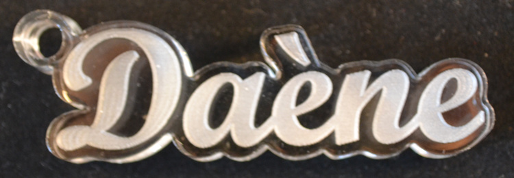 Sleutelhanger met naam 7,5 cm