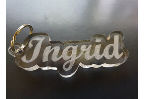 Sleutelhanger met naam 9 cm