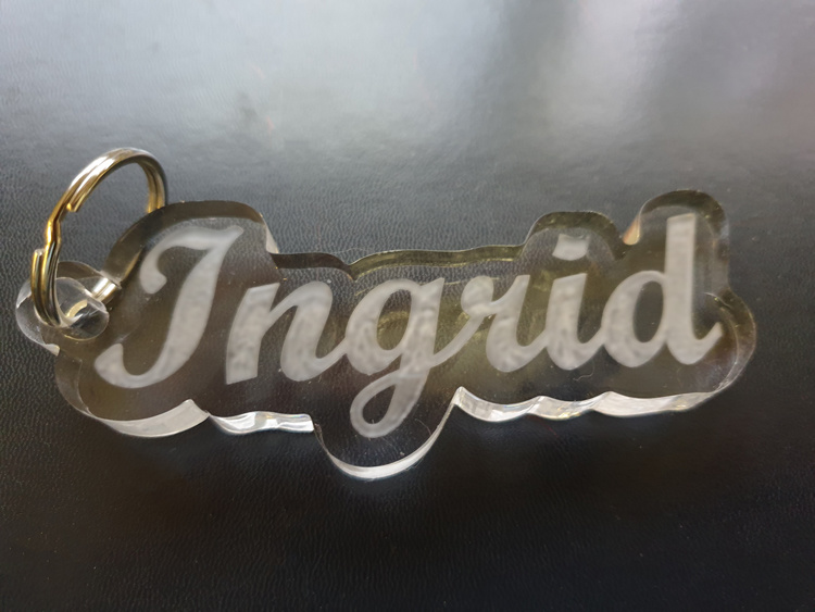 Sleutelhanger met naam 9 cm