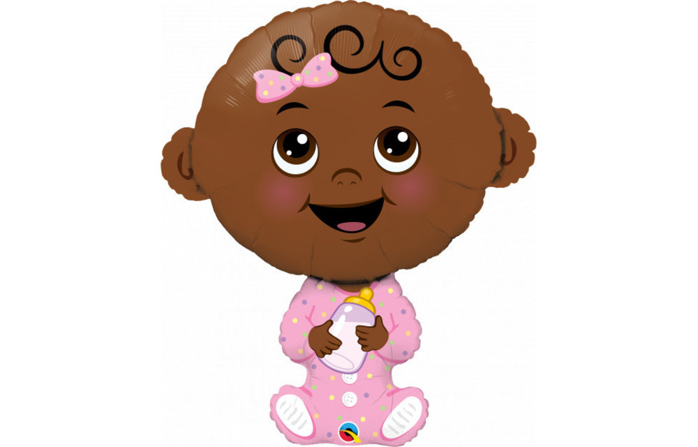 Baby Girl Dark Skin Tone - 38 inch Qualatex