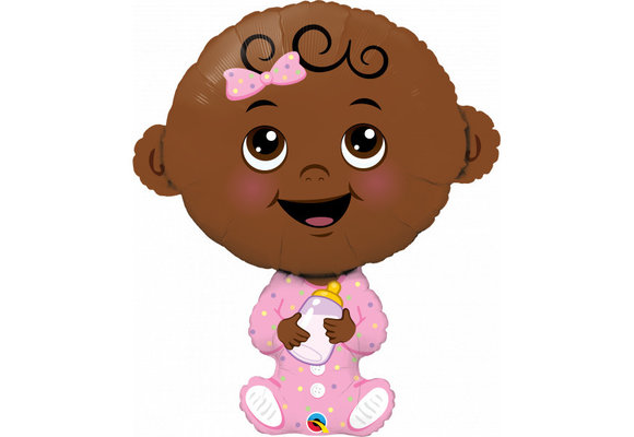 Baby Girl Dark Skin Tone - 38 inch Qualatex