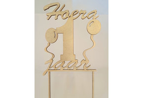 LS - TAARTSTEKER in hout - 17,5x 12,5cm/4mm