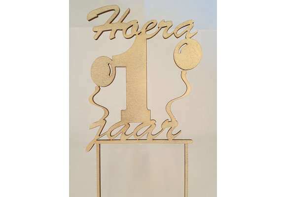 LS - TAARTSTEKER in hout - 17,5x 12,5cm/4mm