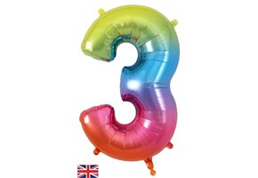 Number Rainbow - 3 - Oaktree 34 inch