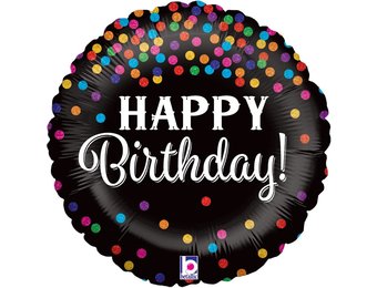 Glittering Birthday Confetti Holographic - B18"/45