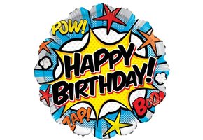 Birthday - Comic Style - 18 inch - Kaleidoscope