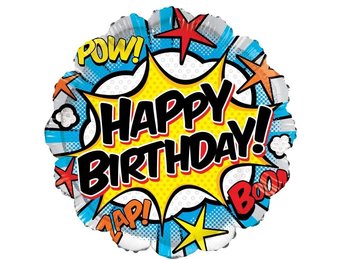 Birthday Comic Style - K18" UP