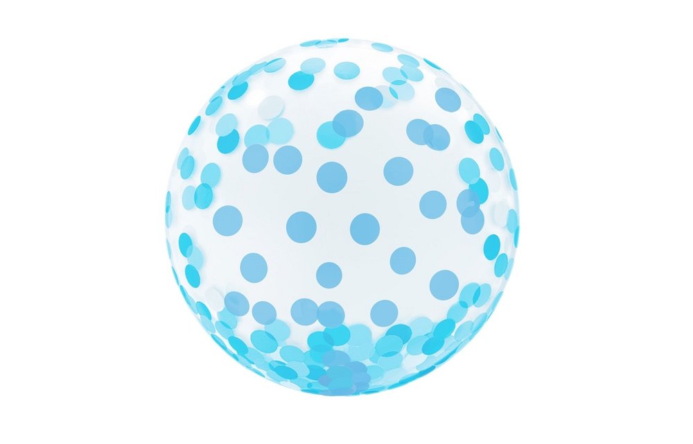Crystal balloon - Blue Dots - 18 inch - Godan