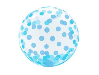 SALE > Crystal balloon - 18"/45cm - Blue Dots
