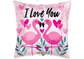 Pillow - I Love You Flamingo - K18"