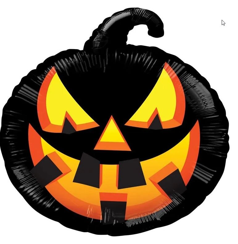 Halloween Black Pumpkin - K18"