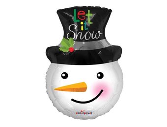 Snowman Head "Let it Snow" - K18"