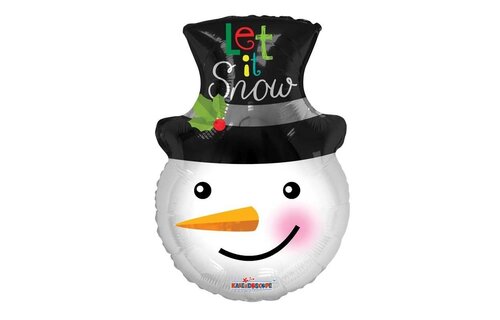 Snowman Head "Let it Snow" - K18"