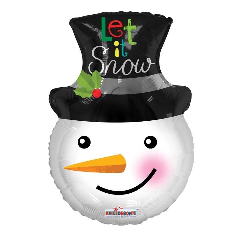 Snowman Head "Let it Snow" - K18"