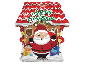Christmas Santa and House - K18"