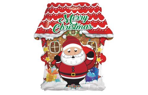 Christmas Santa and House - K18"