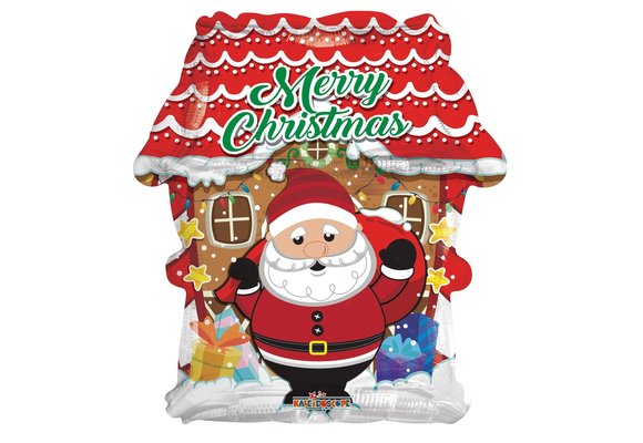 Christmas Santa and House - 18 inch - Kaleidoscope