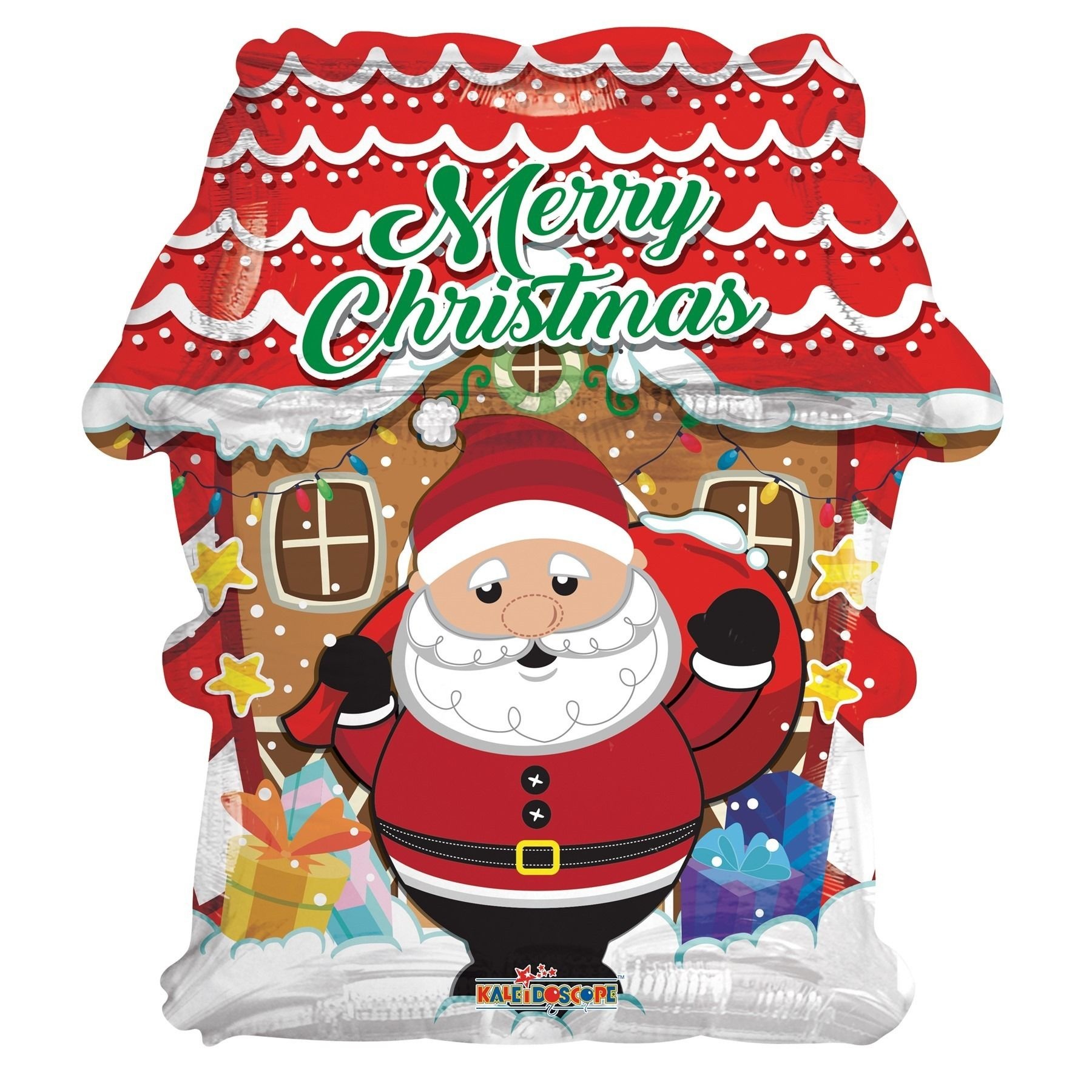 Christmas Santa and House - K18"