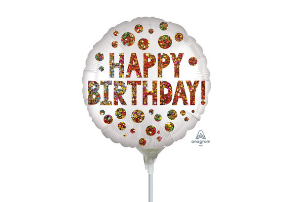 MICROFOIL - Birthday Sequins - 14 inch - Anagram - Airfilled