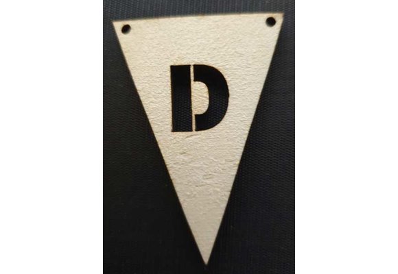 LS - Vlag Driehoek - Hout - 10 x 14cm