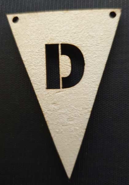 LS - Vlag Driehoek - Hout - 10 x 14cm