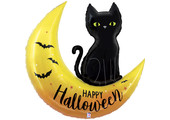 Happy Halloween - Moon & Cat- G30"