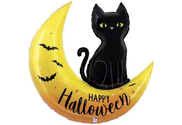 Happy Halloween - Moon & Cat- G30"