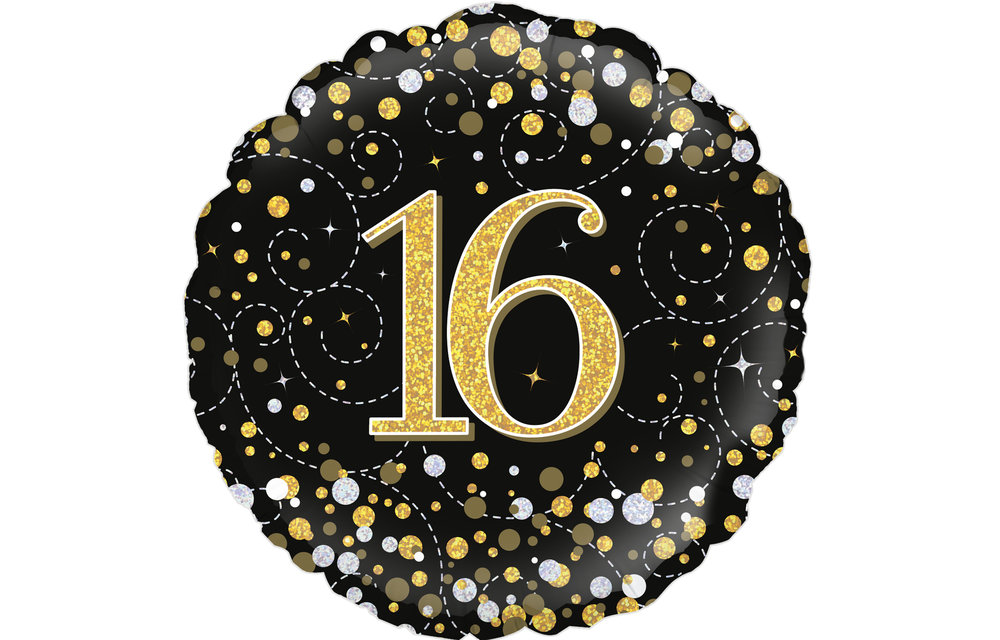 Sparkling Fizz - 16 - Black/Gold - 18 inch - Oaktree