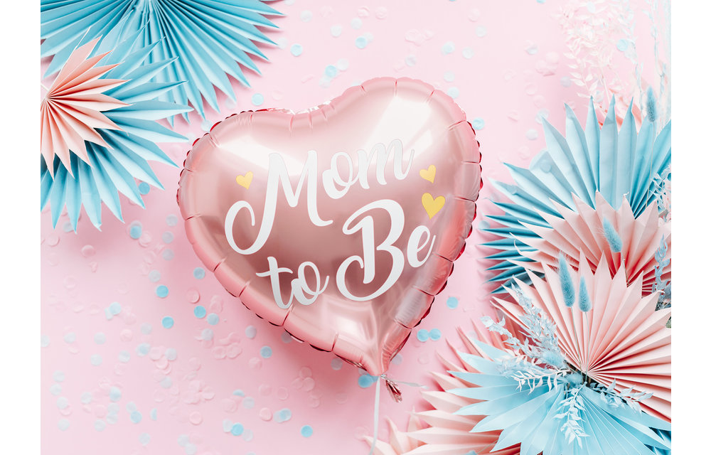 14"/35cm - Mom To Be - Rose Gold - zelfsluitend