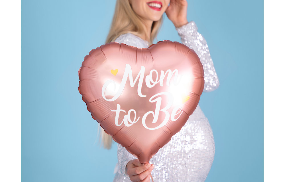 14"/35cm - Mom To Be - Rose Gold - zelfsluitend