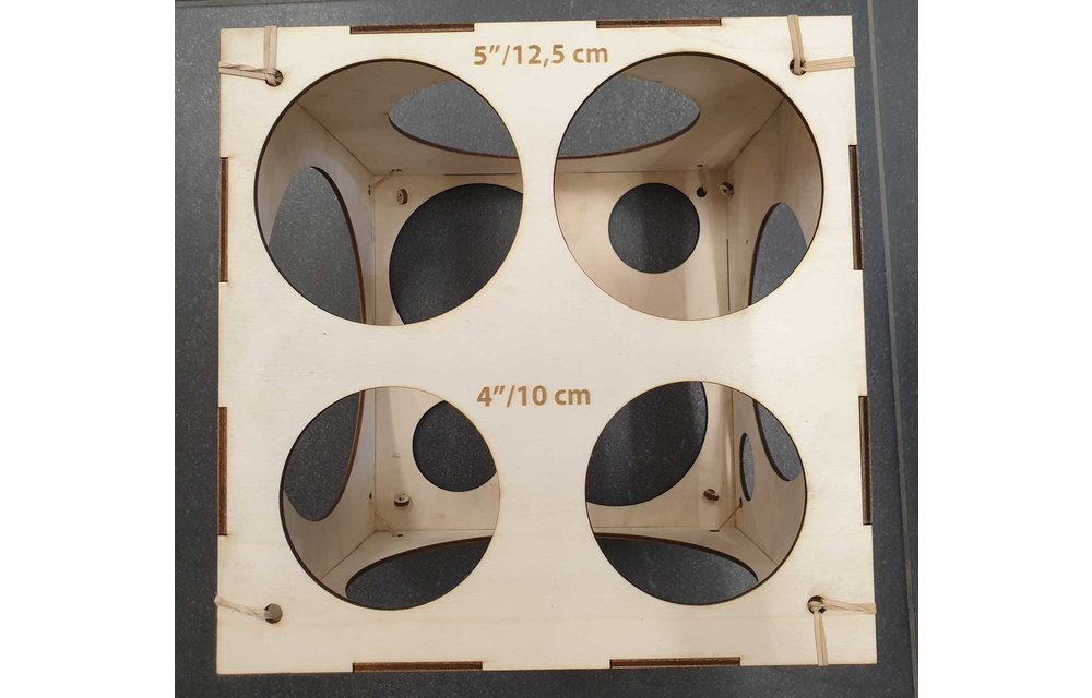 Balloon Sizer Box - Hout 30x30cm