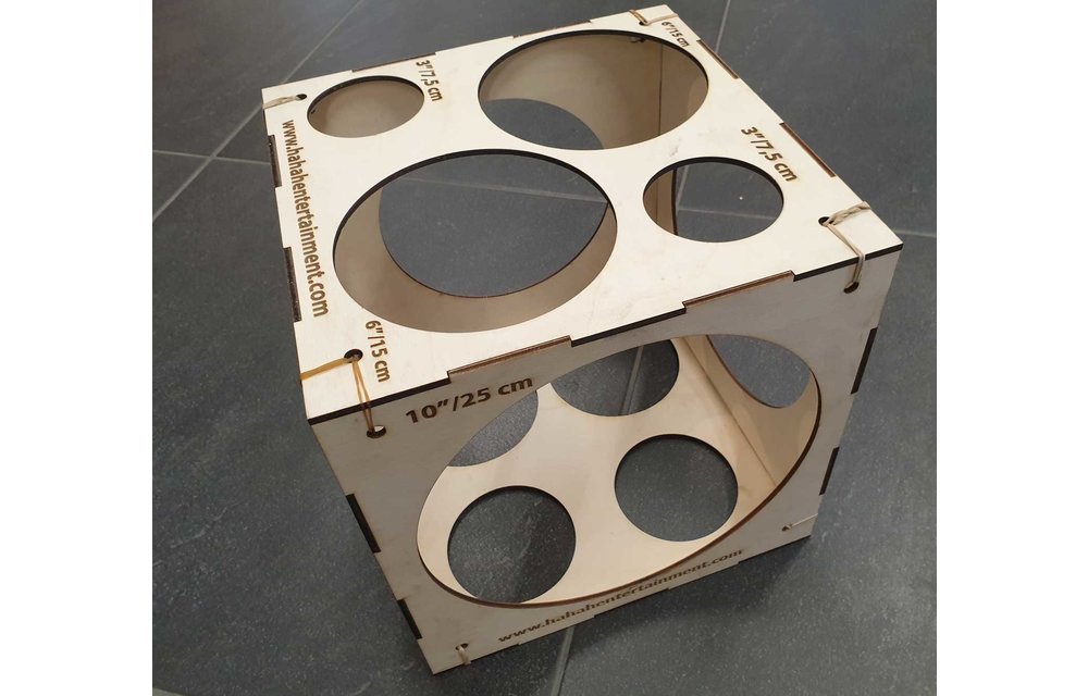 Balloon Sizer Box - Hout 30x30cm