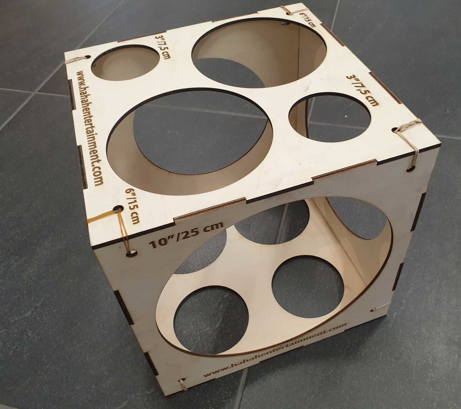 Balloon Sizer Box - Wood