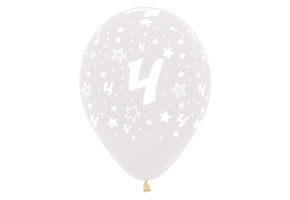 R12  - Cijfer 4 - Crystal Clear 390 - 25 pcs