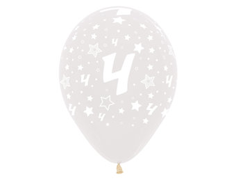 R12 - Cijfer 4 - Crystal Clear 390 - 25 Stuks