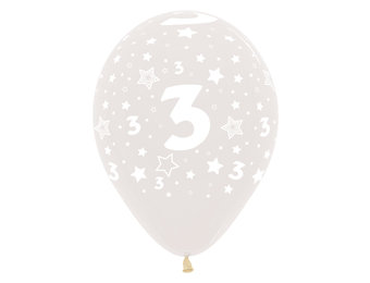 R12 - Cijfer 3 - Crystal Clear 390 - 25 Stuks