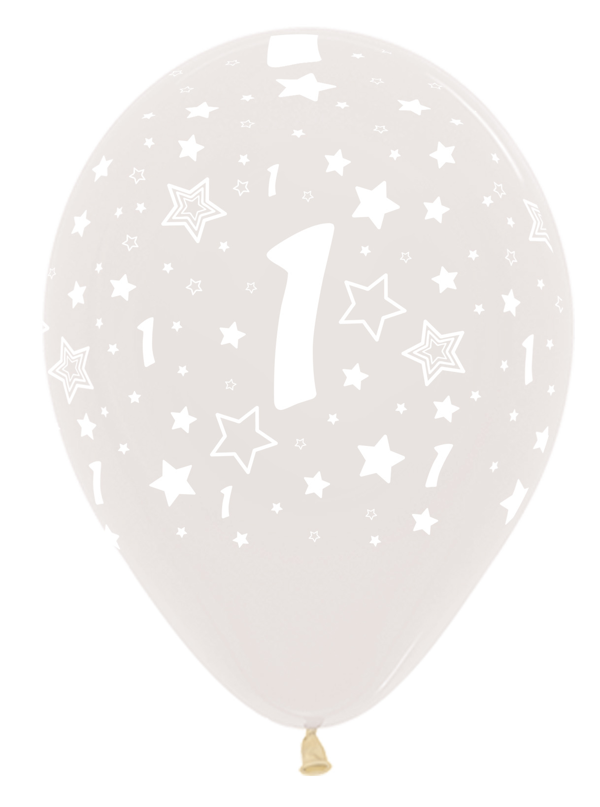 Sempertex 12 inch  - Cijfer 1 - Crystal Clear 390