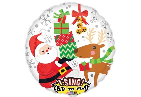 Sing-A-Tune Santa & Reindeer - A28"/71cm