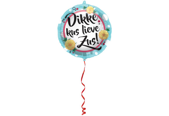 Dikke kus lieve Zus! - 18 inch - Folat