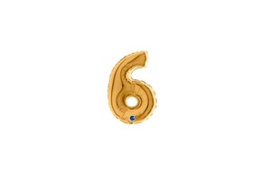 Cijfer 6 - Gold - 7 inch - 10 stuks
