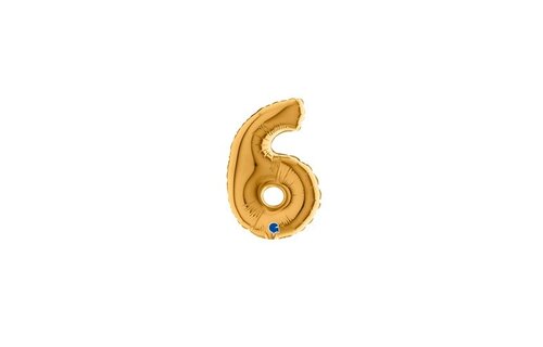 Cijfer 6 - Gold - 7 inch - 10 stuks
