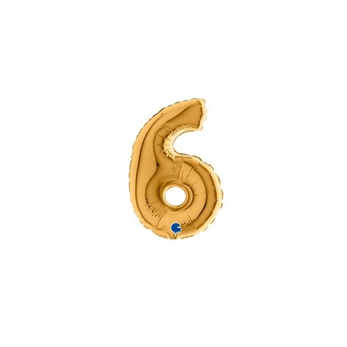 Cijfer 6 - Gold - 7 inch - 10 ct
