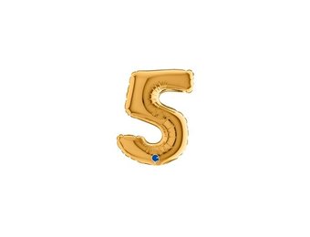 Cijfer 5 - Gold - 7 inch - 10 ct