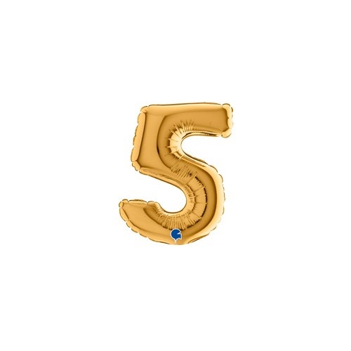 Cijfer 5 - Gold - 7 inch - 10 ct
