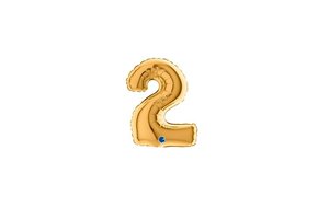 Cijfer 2 - Gold - 7 inch - 10 stuks