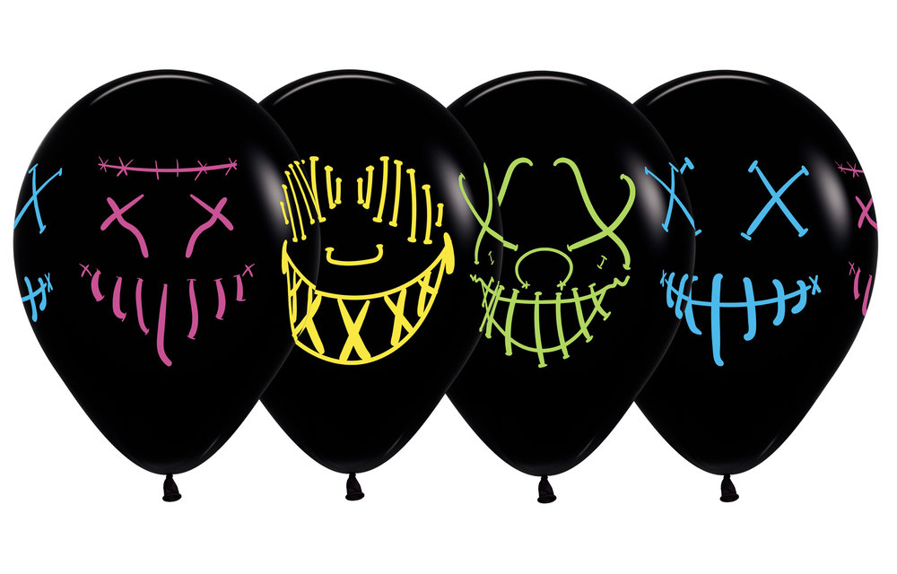 Sempertex 12 inch - Masks - Neon Ink - Black 080 - 25 Stuks